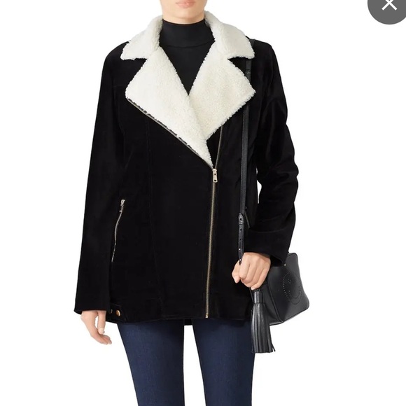 Show Me Your Mumu Elisha Sherpa Oversized Jacket Black Corduroy Size Medium - Picture 1 of 12